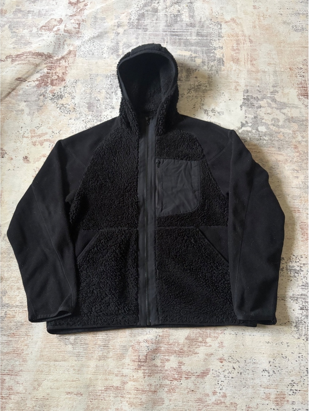 Uniqlo X white mountaineering tech fleece hooded jacket med